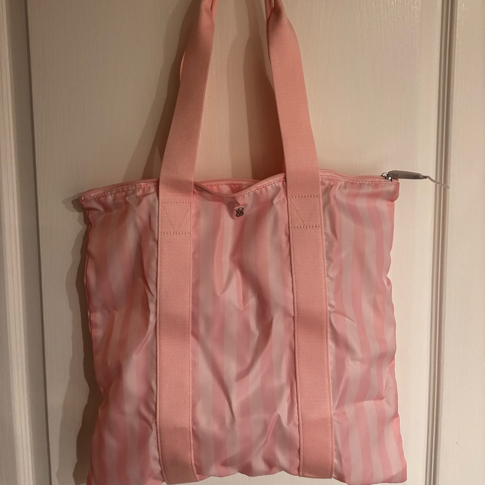 Pink Victorias Secret Heritage Stripe Tote Bag ♡